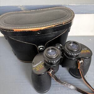 Vintage Tasco Fully Coated Optics Model #122 Binoculars 8 x 40 Extra Wide Angle